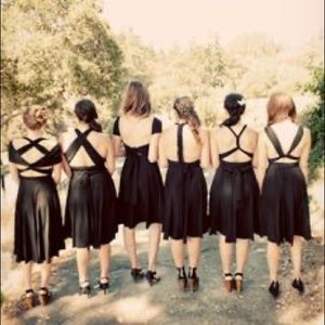 Twobirds bridesmaid dress. Kneelength wrap dress